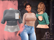 [AB] AMERICAN BAZAAR Top With Bra Blue Grey