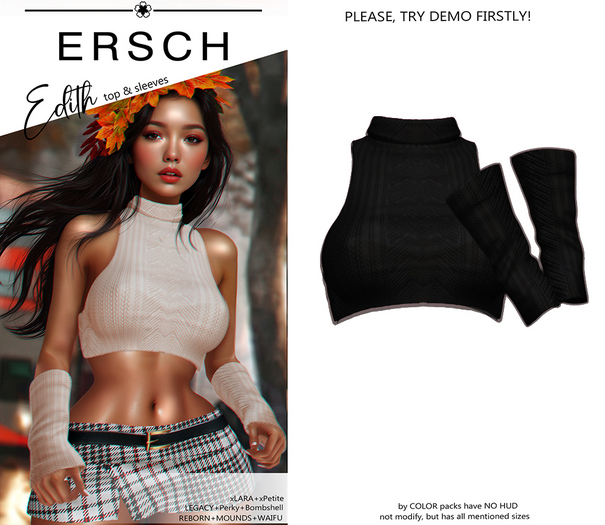 ERSCH - Edith top -black-