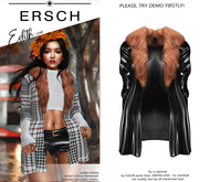 ERSCH - Edith coat -black leather-