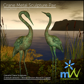 Crane Sculptures - Bronze