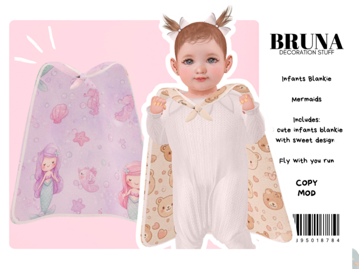 BRUNA - Infants Blankie - Mermaids