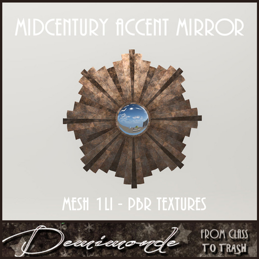 [CYN] Midcentury Accent Mirror - Copper Mix