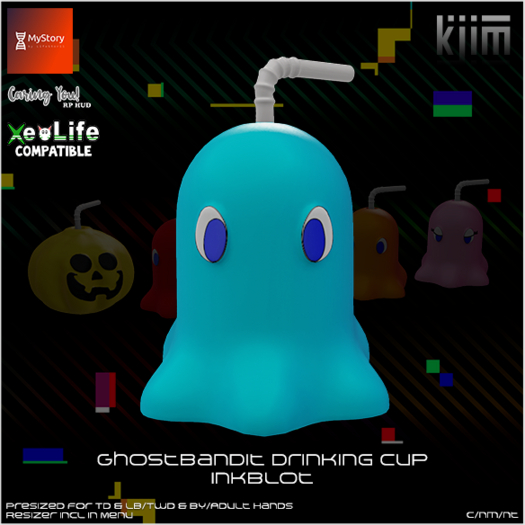 KJIm: GhostBandit Drinking Cup - Inkblot