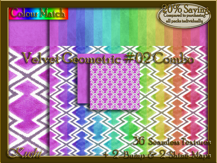 Velvet Geometric #02 COMBO Texture Bundle