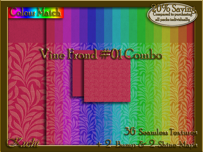 Vine Frond #01 COMBO Texture Pack