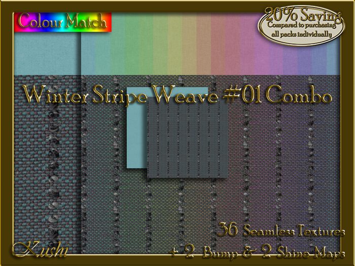 Winter Stripe Weave #01 COMBO Texture Bundle