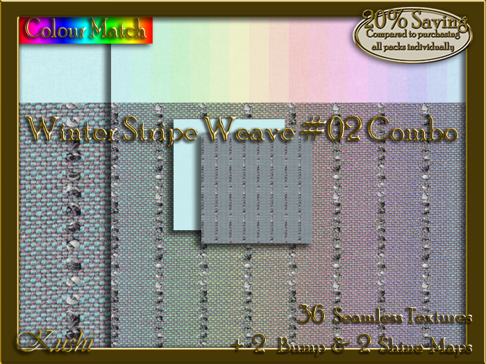 Winter Stripe Weave #02 COMBO Texture Bundle