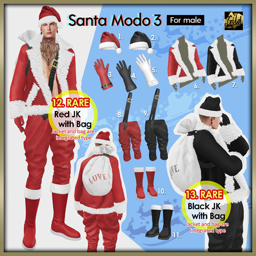 [Gild] Santa mode3 SET BLACK- LEGACY / Christmas