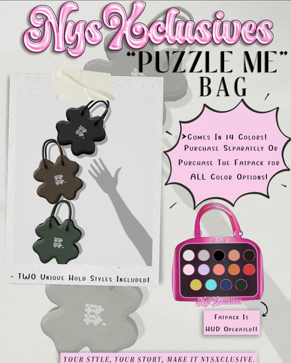 !NW- Puzzle Me Bag (Red)