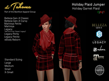 HOLIDAY GARNET / Plaid Holiday Jumper