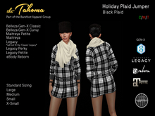BLACK PLAID / Plaid Holiday Jumper