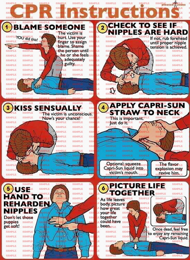Medical Poster - Funny CPR
