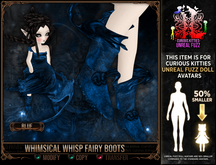 =^.^= Curious Kitties - Whimsical Whisp Fairy Boots - Blue