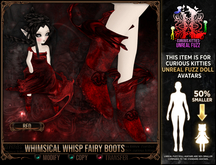 =^.^= Curious Kitties - Whimsical Whisp Fairy Boots - Red