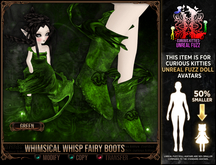 =^.^= Curious Kitties - Whimsical Whisp Fairy Boots - Green