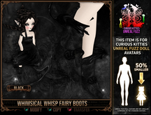 =^.^= Curious Kitties - Whimsical Whisp Fairy Boots - Black