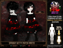 *C:K* Spooky Kitty Patch Dress - Red