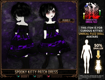 *C:K* Spooky Kitty Patch Dress - Purple