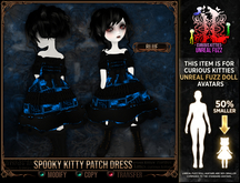 *C:K* Spooky Kitty Patch Dress - Blue