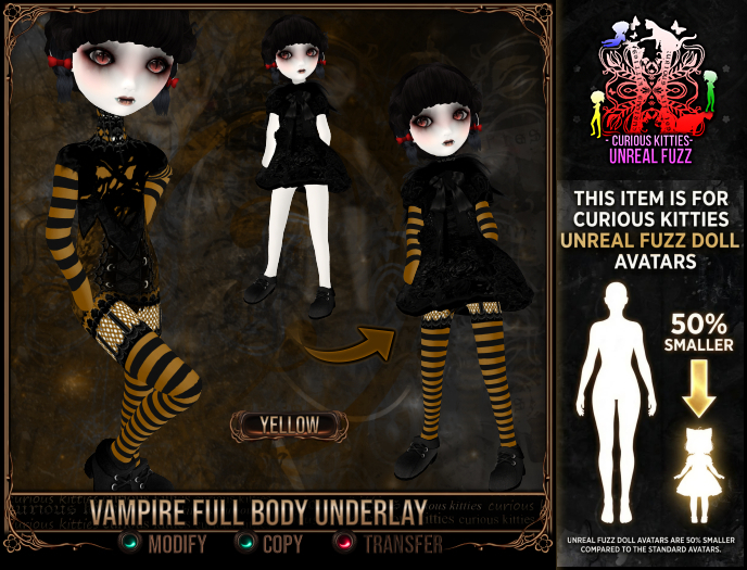*C:K* Vampire Full Body Underlay - Yellow