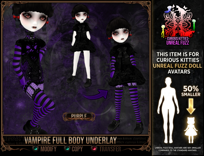 *C:K* Vampire Full Body Underlay - Purple