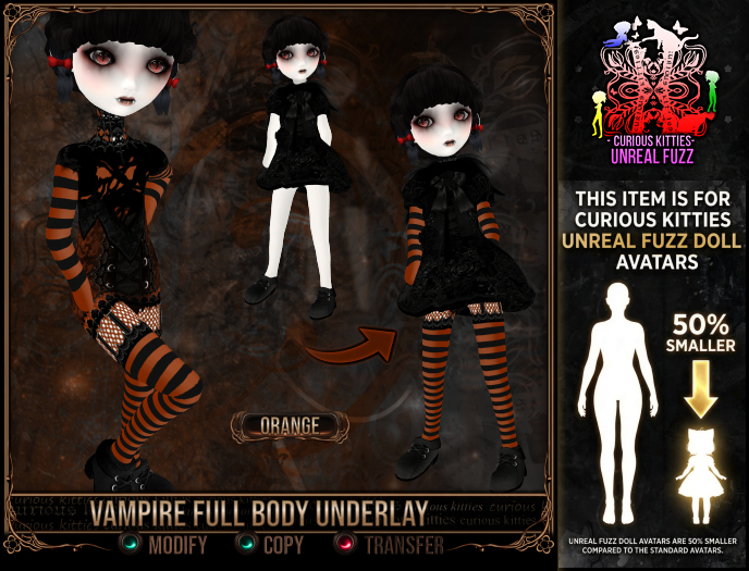 *C:K* Vampire Full Body Underlay - Orange
