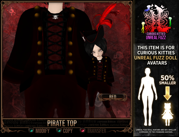 *C:K* Pirate Top - Red