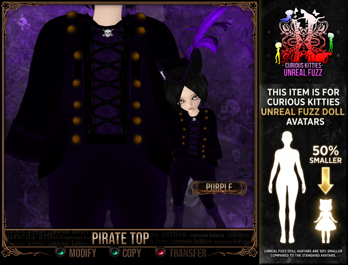 *C:K* Pirate Top - Purple