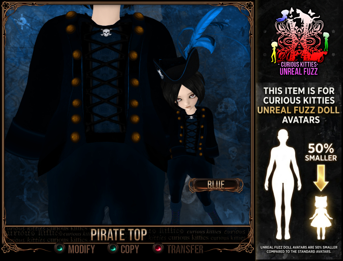 *C:K* Pirate Top - Blue