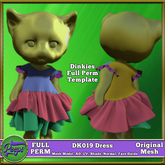 Peeps Mesh Dinkies DK019 Dress Double Frill Skirt Full Perm Template