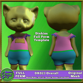 Peeps Mesh Dinkies DK023 Overalls Short Full Perm Template