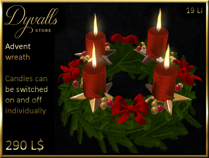 Advent wreath - red