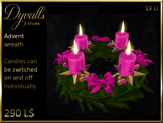 Advent wreath - pink