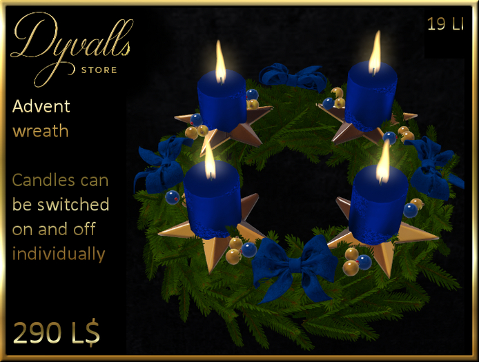 Advent wreath - blue