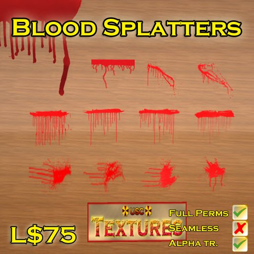 USC Textures - Blood Splatters