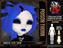 =^.^= Curious Kitties Unreal Fuzz - Unreal Azil Feather Skin - Poison Thorn