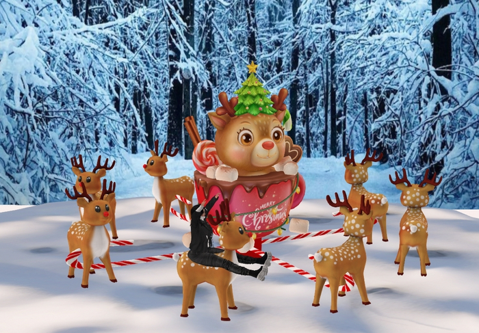 Crazy XMAS Deer Carousel