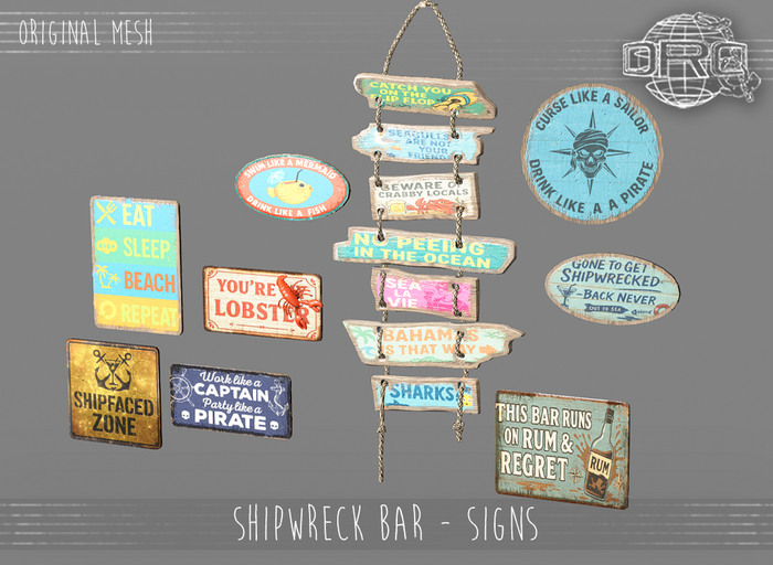 -DRD- Shipwreck Bar - Signs