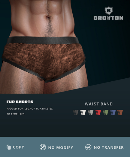 Brovton - Brown Fur Shorts
