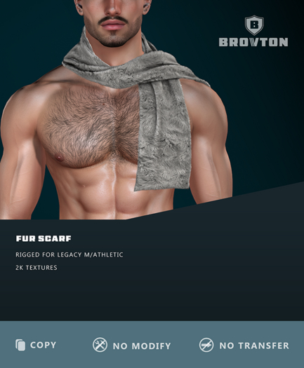 Brovton - White Fur Scarf