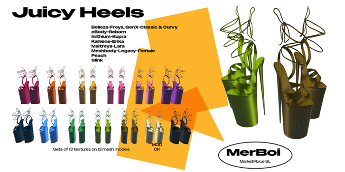MerBoi  Juicy Heels - Set of 13 for eBody-Reborn
