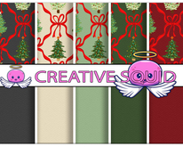 Christmas Bow Wallpaper Kit Textures