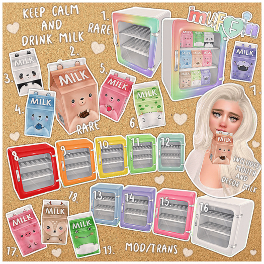 .muffin. Mini Fridge (Pink)