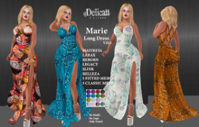 Delicatt Couture - MARIE LONG DRESS - V25.2♥Dec.11♥2025♥