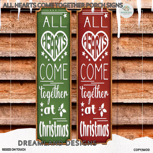 DD All Hearts Come Together Porch Sign