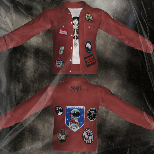 *SAVAGE* Zane V3 - Denim Jacket Red