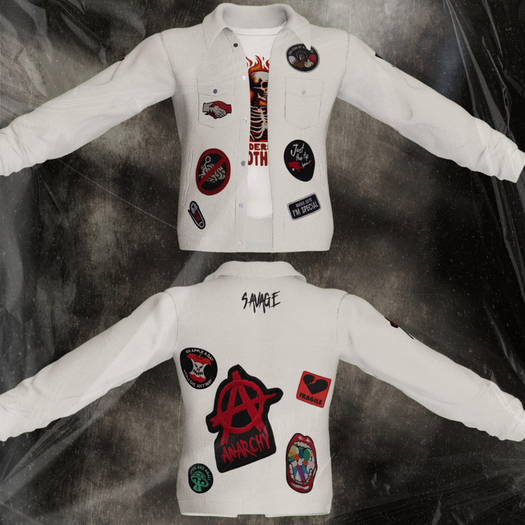 *SAVAGE* Zane V2 - Denim Jacket White