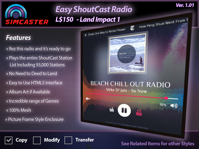 Easy ShoutCast Radio