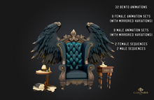 Gothic Throne Room Chair – 32 Bento Animations – Elegant Dark Decor