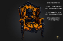 Macabre Throne Chair – 32 Bento Animations – Dark Gothic Decor